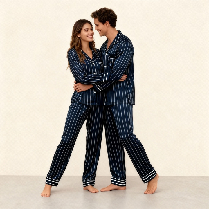 Drune | Elegantes Satin-Pyjama-Set für Paare