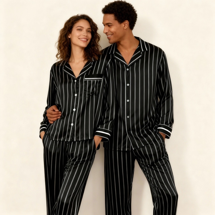 Drune | Elegantes Satin-Pyjama-Set für Paare
