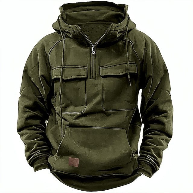 Drune | Herren Winter Hoodie mit Fleece-Futter und Kapuze