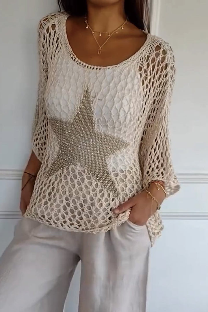 Drune | Stilvolles Stricktop mit Sternenmuster