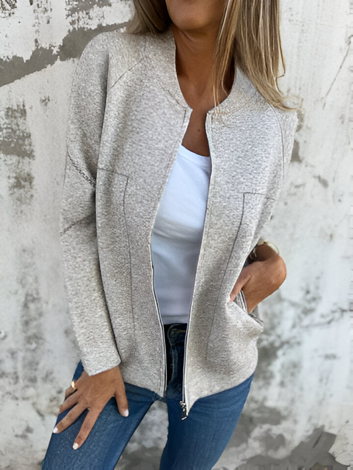 Drune | Damen Zip Jacke Mit Taschen