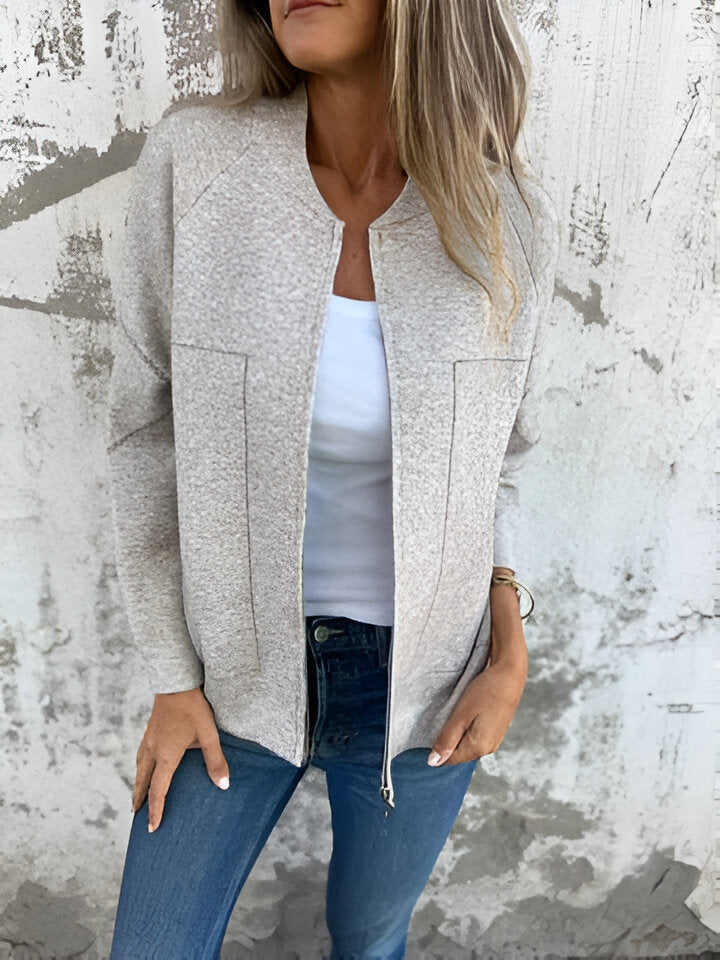 Drune | Damen Zip Jacke Mit Taschen