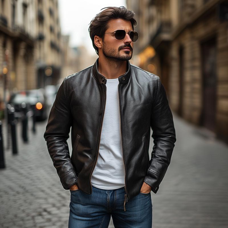 Drune | Jacke - Modernes Slim Fit Design mit Stehkragen, Stilvolle Alltags- und Freizeitjacke