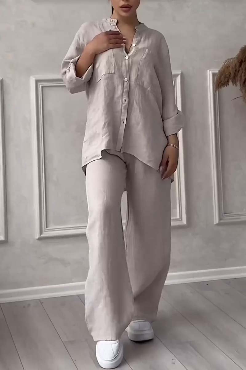 Drune | Zweiteiliges Set mit Hosen aus Baumwolle und Leinen