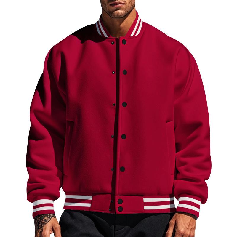 Drune | Lässige Baseballjacke Mit Stehkragen Für Männer