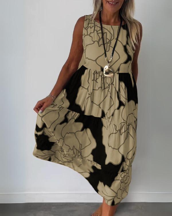 Drune - Komfortables Ärmelloses Sommerkleid für Damen