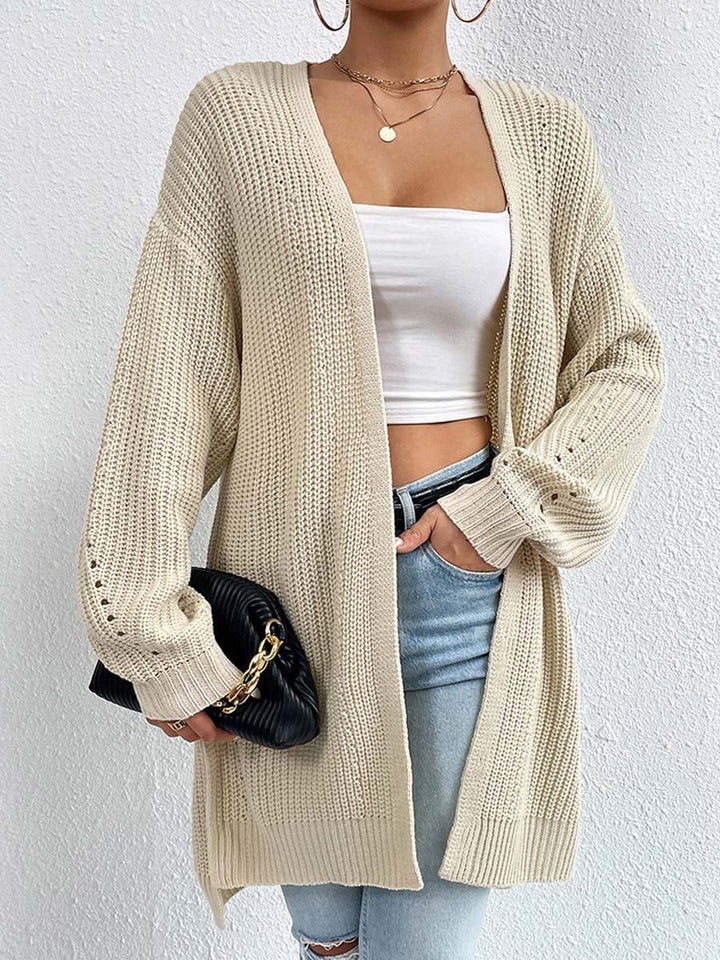 Drune | Kardigan - V-Ausschnitt Lockere Mittellange Gestrickte Jacke, Lässig und Bequem