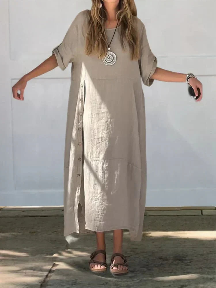 Drune | Leinen Baumwolle Kleid