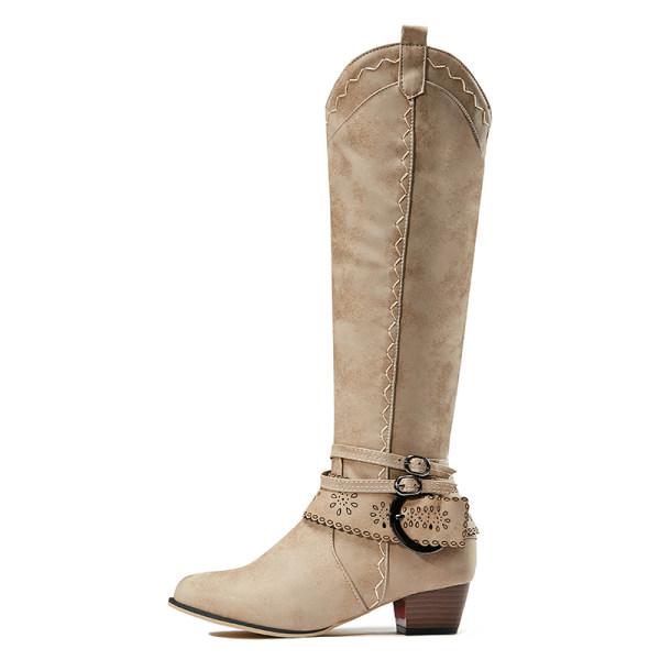 Drune | Vintage Hohe Winterreiterstiefel