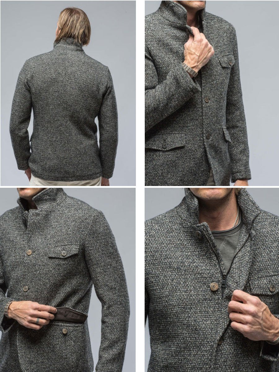 Drune | Pocket Retro Casual Blazer mit Reißverschluss - Stilvoller Komfort