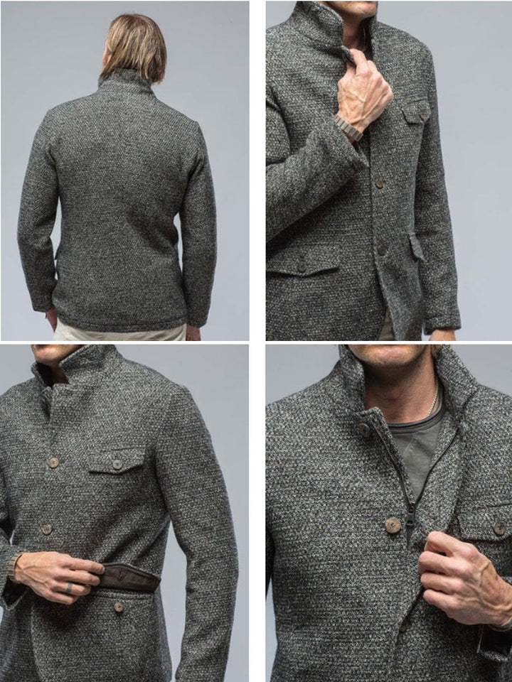 Drune | Pocket Retro Casual Blazer mit Reißverschluss - Stilvoller Komfort