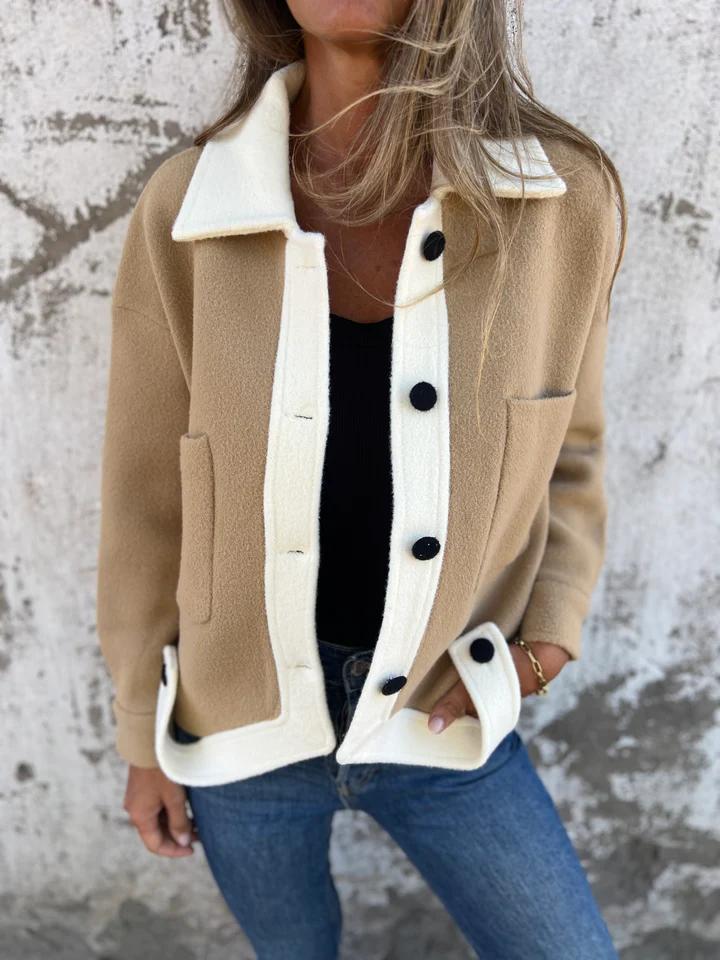 Drune | Kurze Jacke mit Kontrastkanten Moderner Schnitt Zeitloses Design