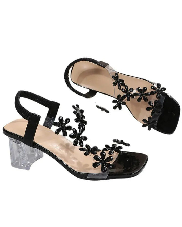 Drune | Sandalen Mit Riemen Und Strass Hohe Absätze