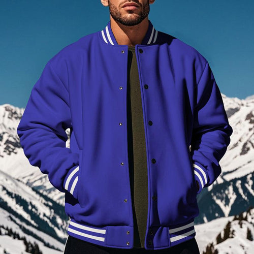 Drune | Lässige Baseballjacke Mit Stehkragen Für Männer