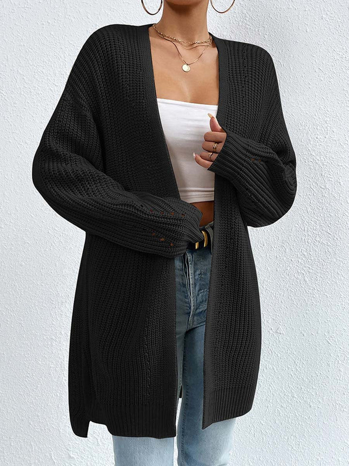 Drune | Kardigan - V-Ausschnitt Lockere Mittellange Gestrickte Jacke, Lässig und Bequem