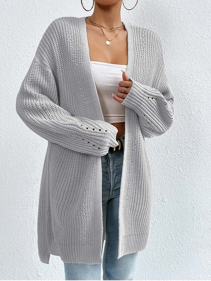 Drune | Kardigan - V-Ausschnitt Lockere Mittellange Gestrickte Jacke, Lässig und Bequem