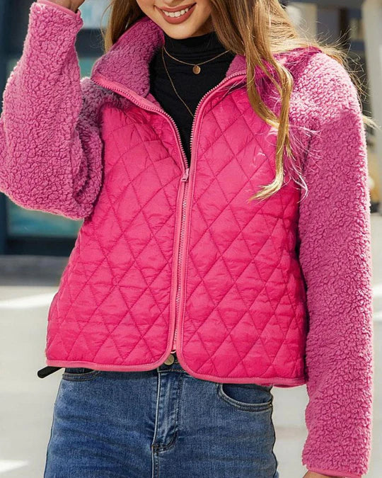Drune | Kuschelige Plüschjacke mit Reißverschluss