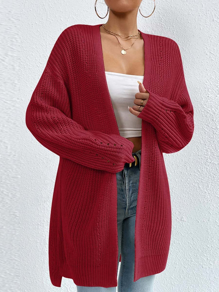 Drune | Kardigan - V-Ausschnitt Lockere Mittellange Gestrickte Jacke, Lässig und Bequem