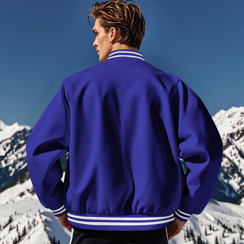 Drune | Lässige Baseballjacke Mit Stehkragen Für Männer