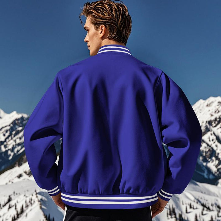 Drune | Lässige Baseballjacke Mit Stehkragen Für Männer