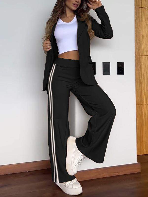 Drune | Sportliches Co Ord Satz mit Blazer und Weitem Hosen