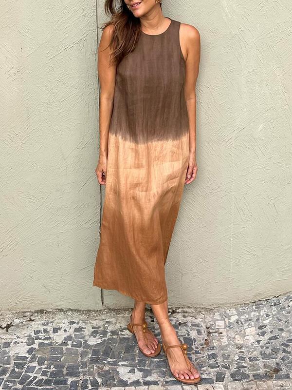 Drune | Bequemes langes Kleid in Batik-Optik