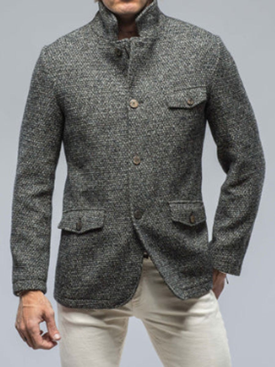 Drune | Pocket Retro Casual Blazer mit Reißverschluss - Stilvoller Komfort