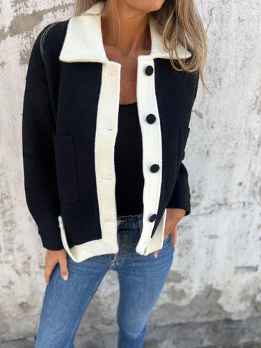 Drune | Kurze Jacke mit Kontrastkanten Moderner Schnitt Zeitloses Design