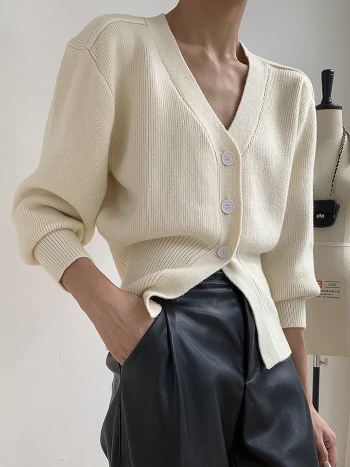 Drune | Strickjacke - V-Ausschnitt Innenbund Strickjacke