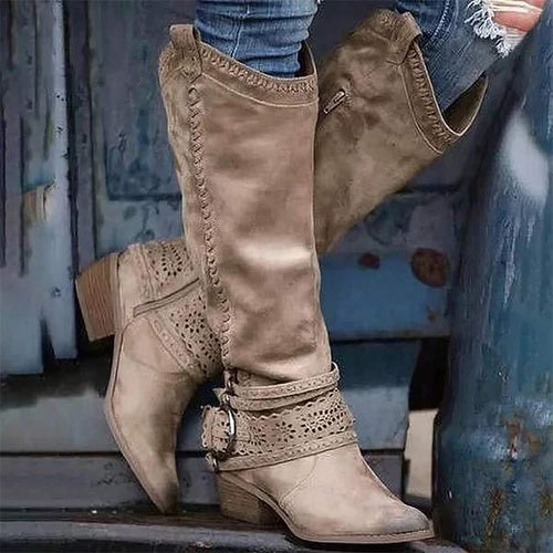 Drune | Vintage Hohe Winterreiterstiefel