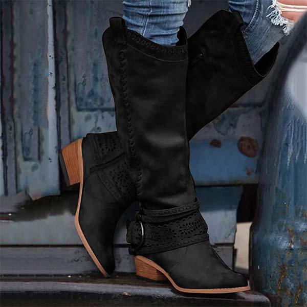 Drune | Vintage Hohe Winterreiterstiefel