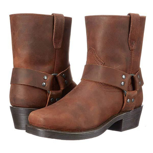 Drune | Western Cowboy Stiefel Mit Seitlichem Reißverschluss Für Männer