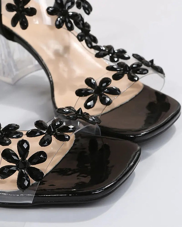 Drune | Sandalen Mit Riemen Und Strass Hohe Absätze