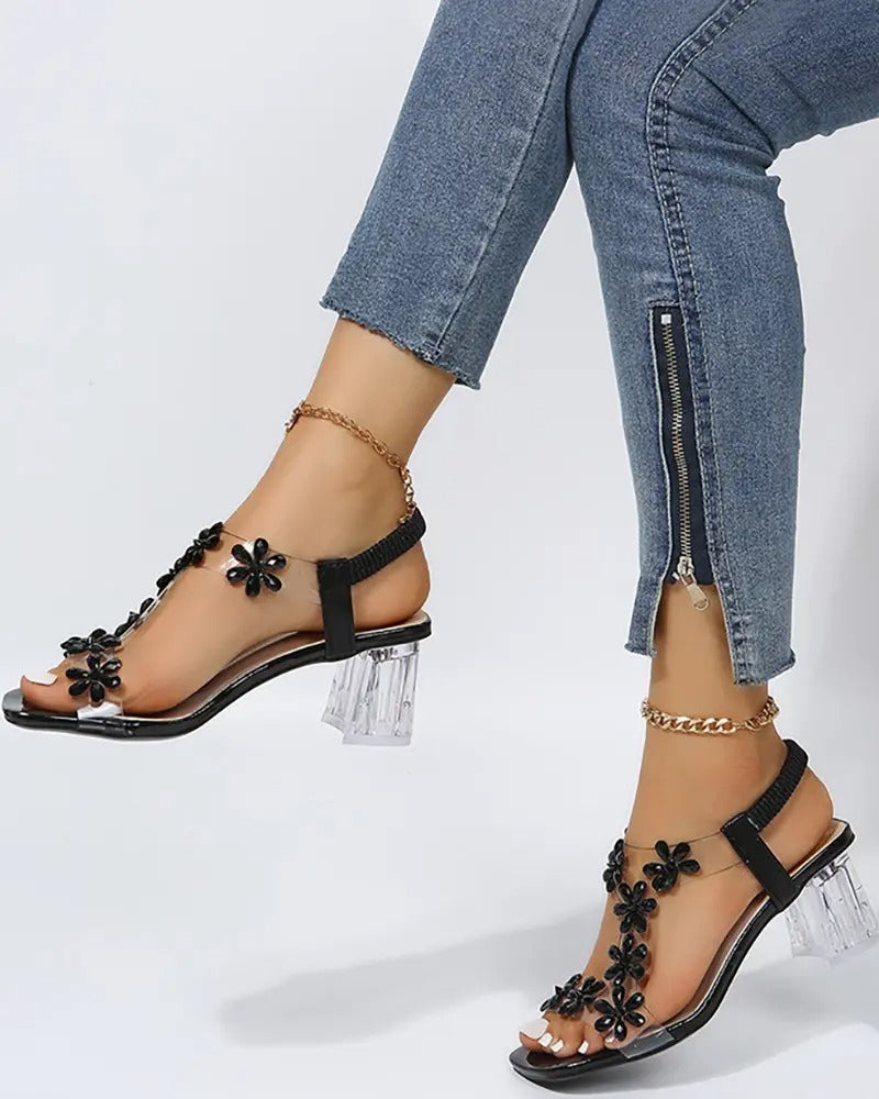 Drune | Sandalen Mit Riemen Und Strass Hohe Absätze