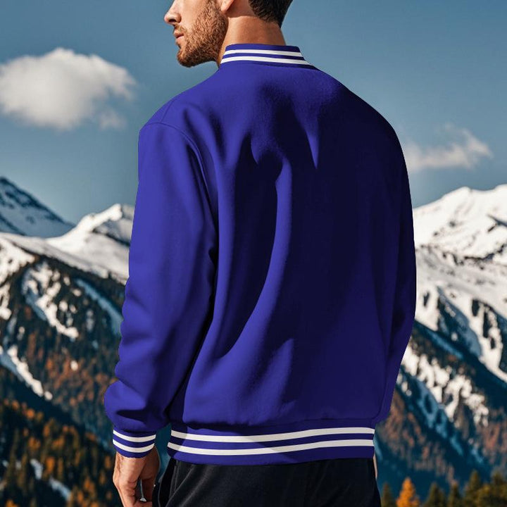 Drune | Lässige Baseballjacke Mit Stehkragen Für Männer