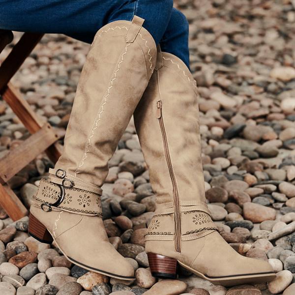 Drune | Vintage Hohe Winterreiterstiefel