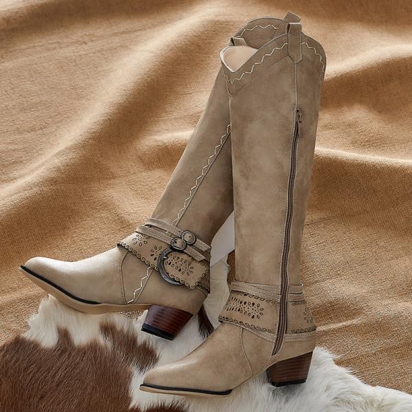 Drune | Vintage Hohe Winterreiterstiefel