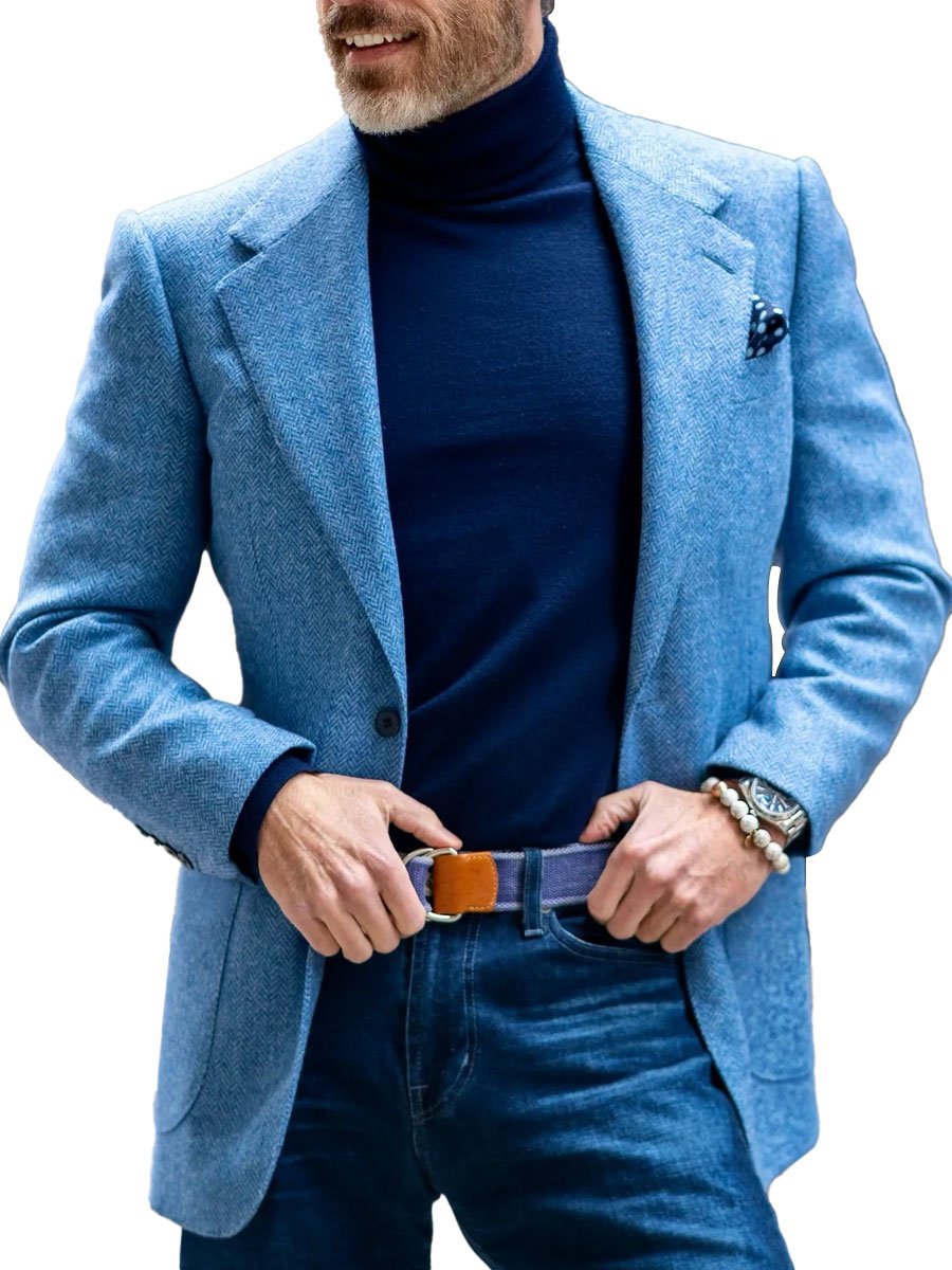 Drune | Vintage Fischgräten-Woll-Sakko - Zeitloser Stil