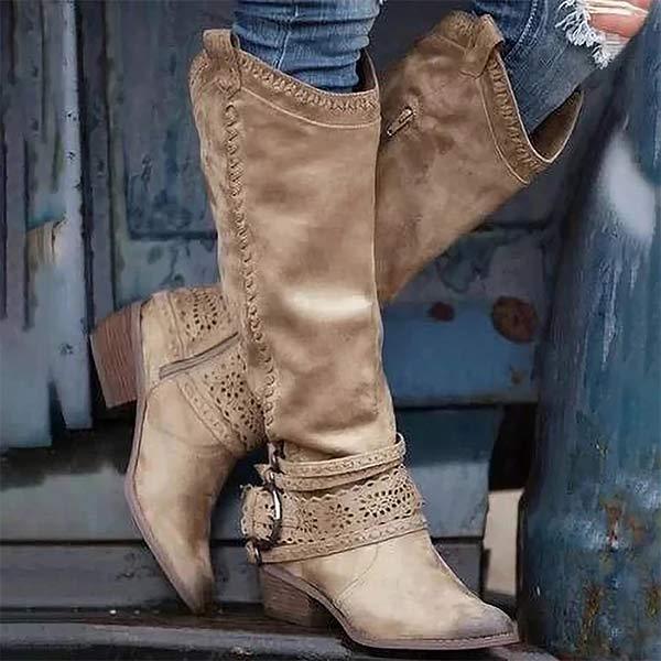 Drune | Vintage Hohe Winterreiterstiefel