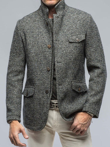 Drune | Pocket Retro Casual Blazer mit Reißverschluss - Stilvoller Komfort