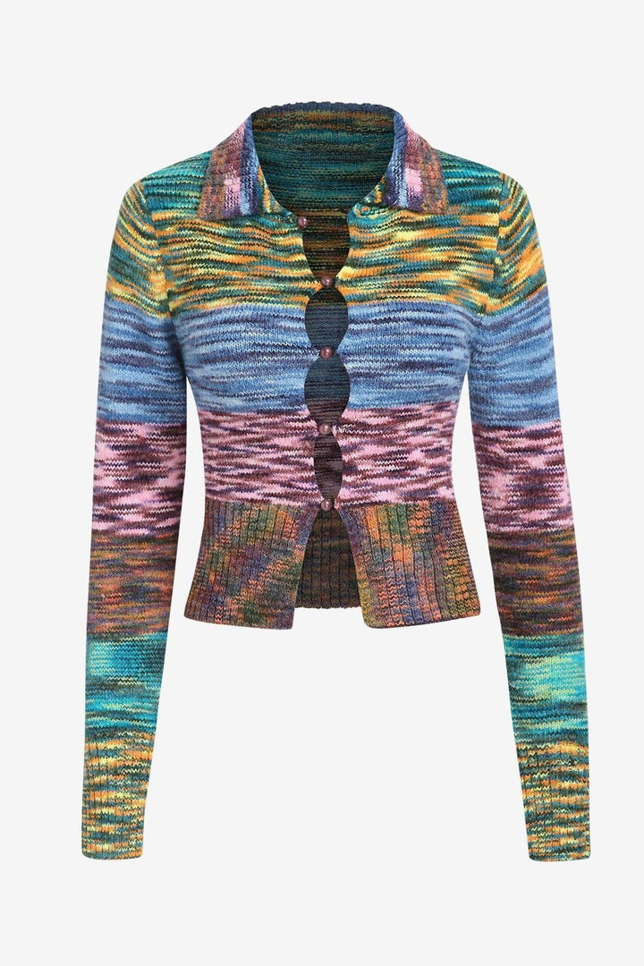 Drune | Strickcardigan Mehrfarbig Wollmischung Kreativ und Zeitlos