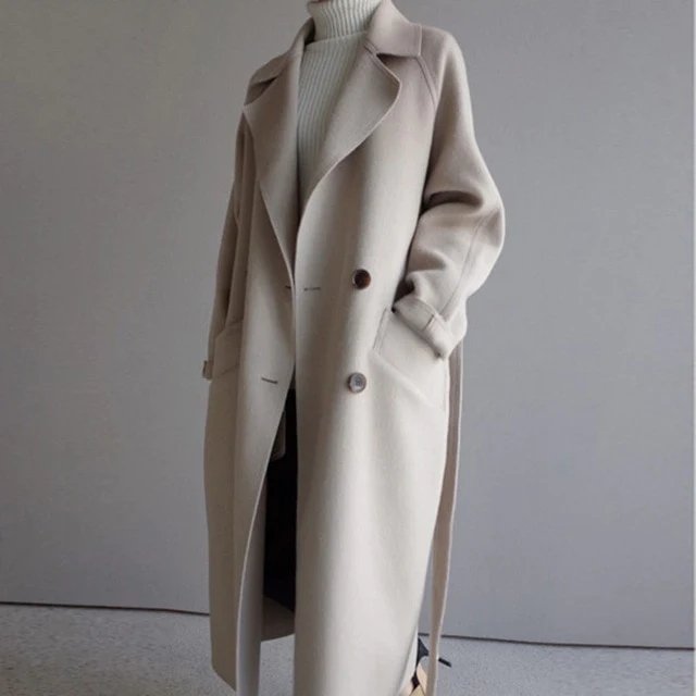 Drune | Langer Trenchcoat Jas Kaschmir Damen