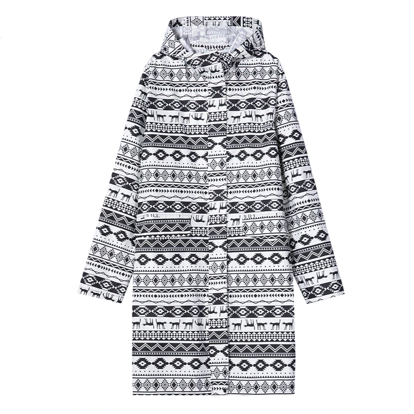 Drune | Damen-Regenjacke mit geometrischen Mustern