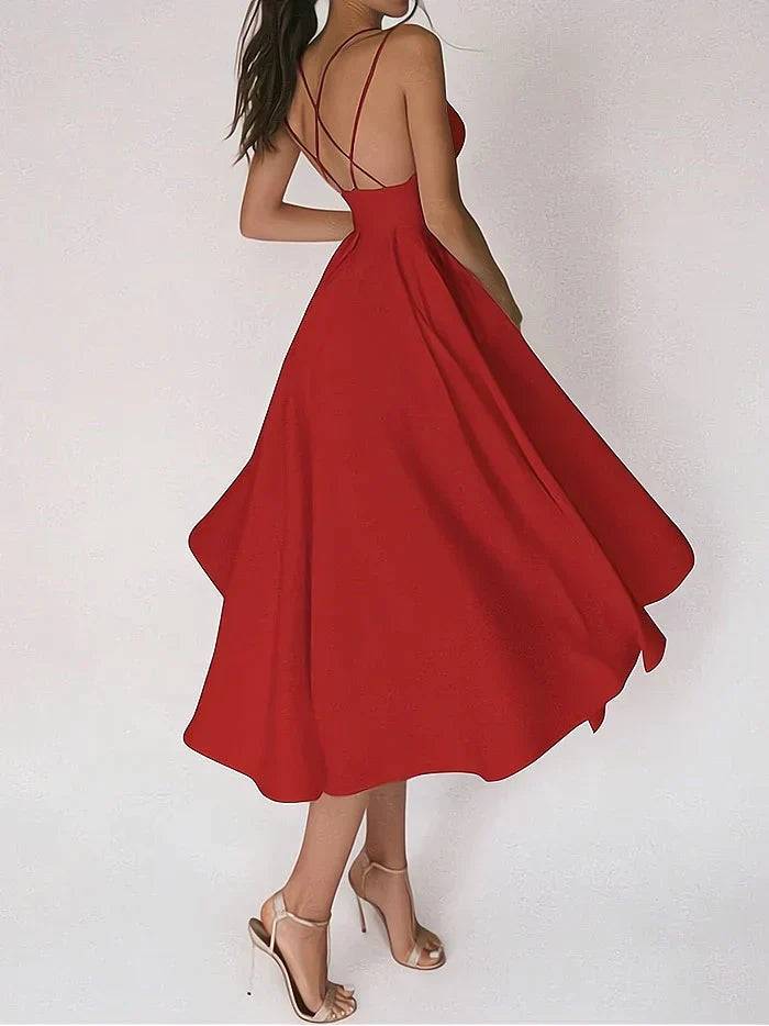 Drune - Elegantes Kleid mit V-Ausschnitt