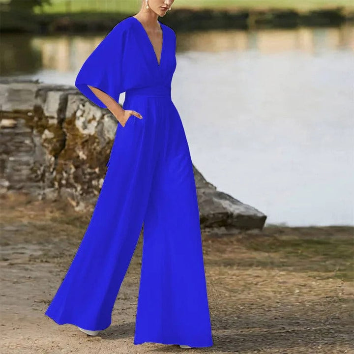 Eleganter V-Ausschnitt Jumpsuit