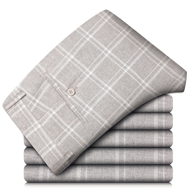 Drune | Herren Kariert Hose Stretch