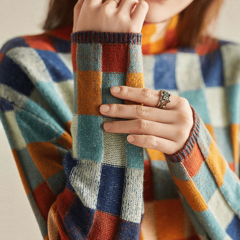 Drune | Couture-Patchwork-Rollkragenpullover