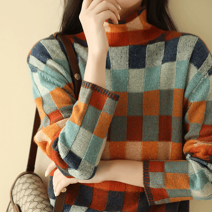 Drune | Couture-Patchwork-Rollkragenpullover