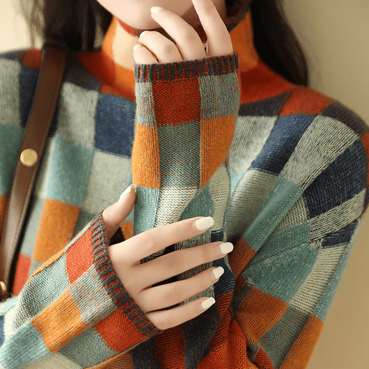 Drune | Couture-Patchwork-Rollkragenpullover