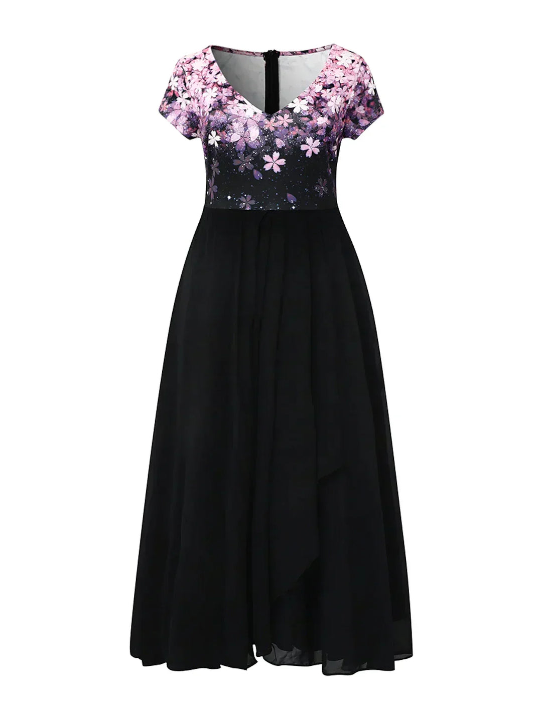 Drune | Elegantes Midi Kleid mit Blumen-Spitze